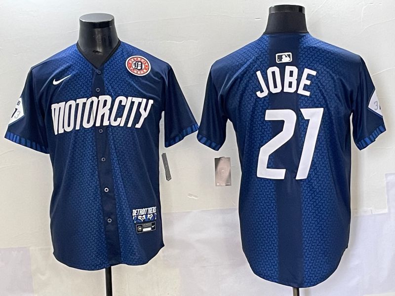 Men 2025 Detroit Tigers #21 Jobe Blue City edition Game Nike MLB Jersey style 5
